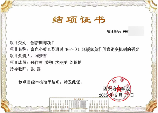 西安培华学院医学院五名学子同窗互助 共赴星辰大海